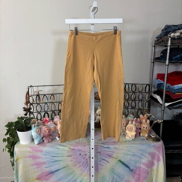 Prana Golden Tan Pants wide leg yoga crop womens small gorpcore hiking garden - Picture 5 of 7